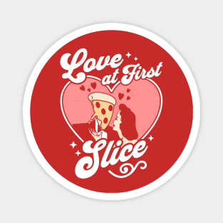 Love at First Slice - Pizza Lover - Funny Valentine's Day Magnet